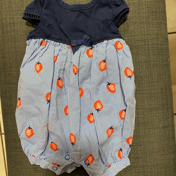 carter's strawberry romper
